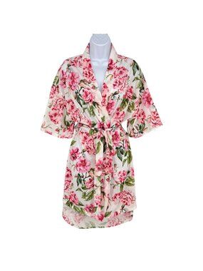 Show Me Your Mumu Floral Kimono Robe Pink Green One Size